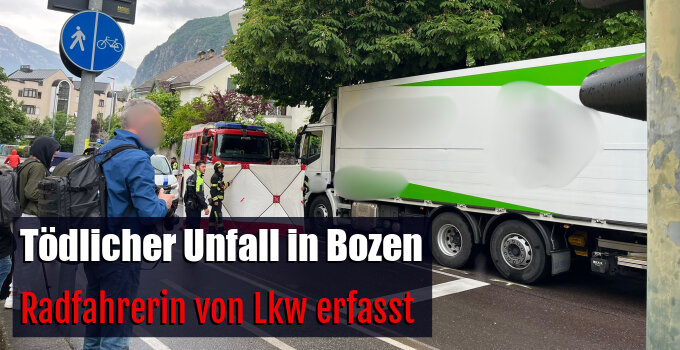 Radfahrerin von Lkw erfasst