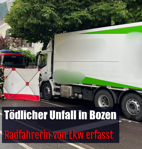 Radfahrerin von Lkw erfasst