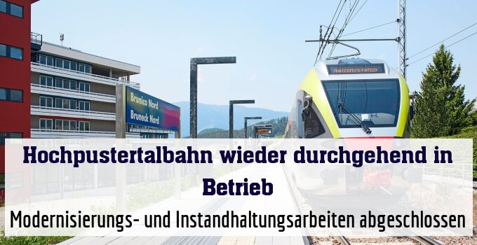 Modernisierungs- und Instandhaltungsarbeiten abgeschlossen