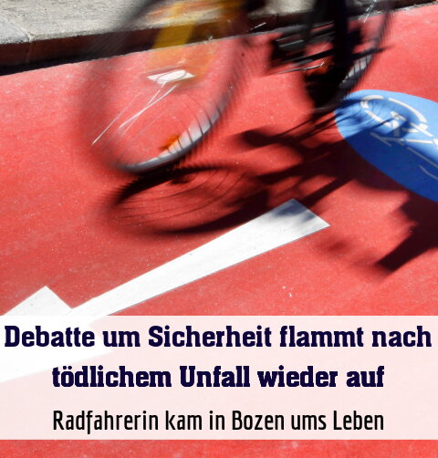 Radfahrerin kam in Bozen ums Leben