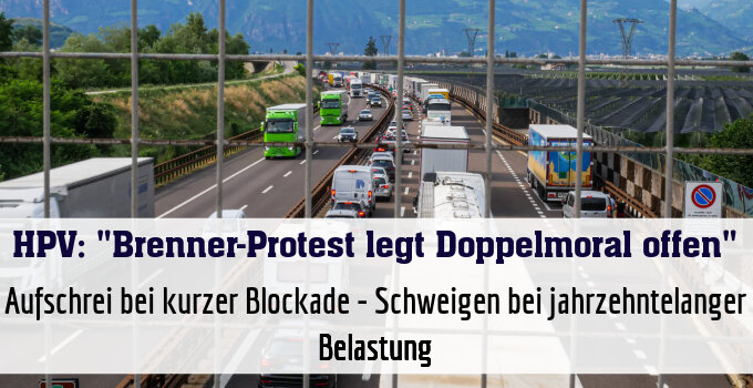 Aufschrei bei kurzer Blockade - Schweigen bei jahrzehntelanger Belastung