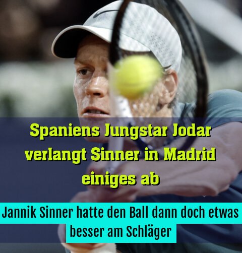 Jannik Sinner hatte den Ball dann doch etwas besser am Schläger
