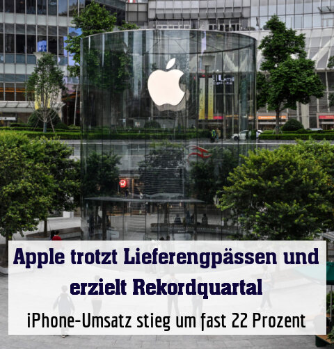 iPhone-Umsatz stieg um fast 22 Prozent