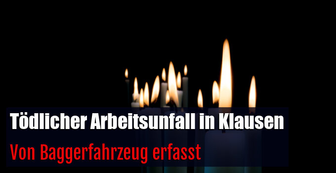 Von Baggerfahrzeug erfasst
