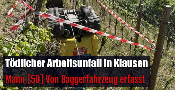 Mann [50] Von Baggerfahrzeug erfasst