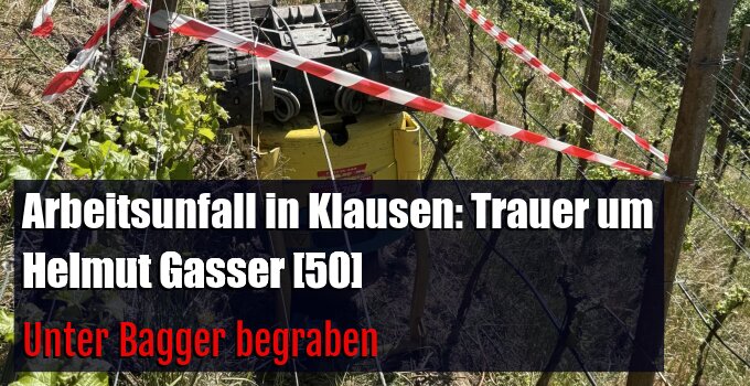 Unter Bagger begraben