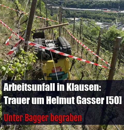 Unter Bagger begraben