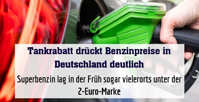 Superbenzin lag in der Früh sogar vielerorts unter der 2-Euro-Marke