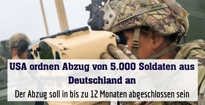 Der Abzug soll in bis zu 12 Monaten abgeschlossen sein