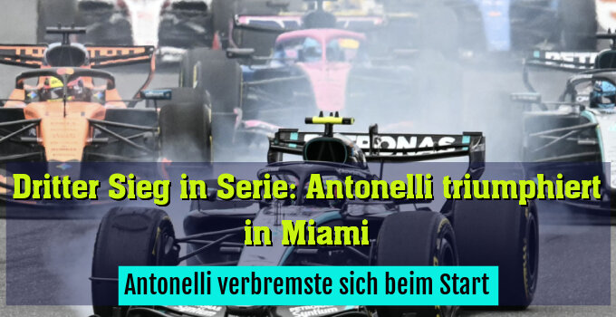 Antonelli verbremste sich beim Start
