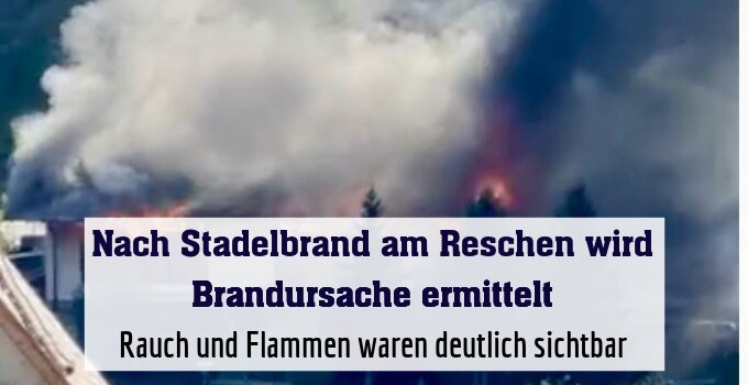 Rauch und Flammen waren deutlich sichtbar