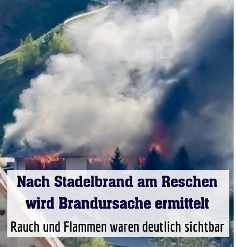 Rauch und Flammen waren deutlich sichtbar