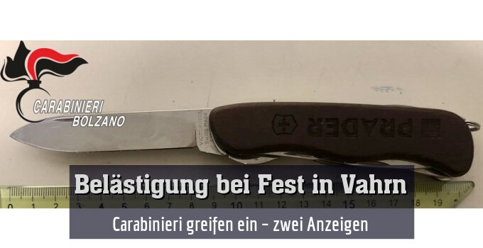 Carabinieri greifen ein – zwei Anzeigen