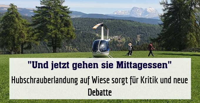 "Und jetzt gehen sie Mittagessen"