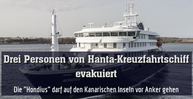 Die "Hondius" darf auf den Kanarischen Inseln vor Anker gehen
