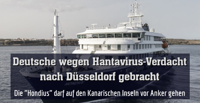 Die "Hondius" darf auf den Kanarischen Inseln vor Anker gehen