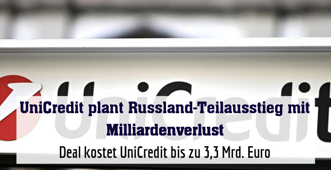 Deal kostet UniCredit bis zu 3,3 Mrd. Euro