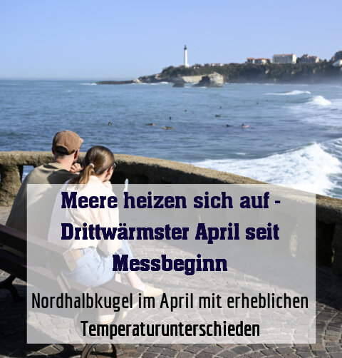 Nordhalbkugel im April mit erheblichen Temperaturunterschieden