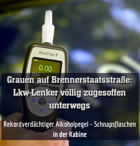 Rekordverdächtiger Alkoholpegel - Schnapsflaschen in der Kabine