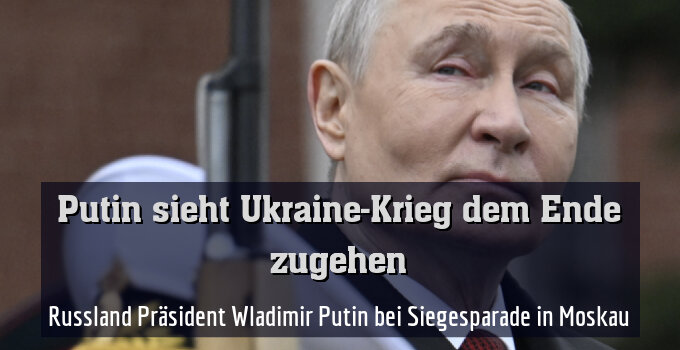 Russland Präsident Wladimir Putin bei Siegesparade in Moskau