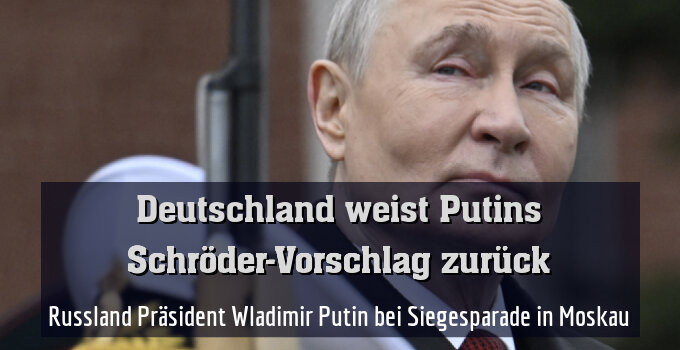 Russland Präsident Wladimir Putin bei Siegesparade in Moskau