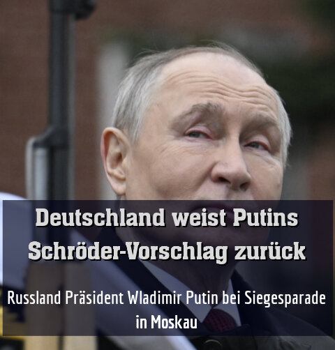 Russland Präsident Wladimir Putin bei Siegesparade in Moskau