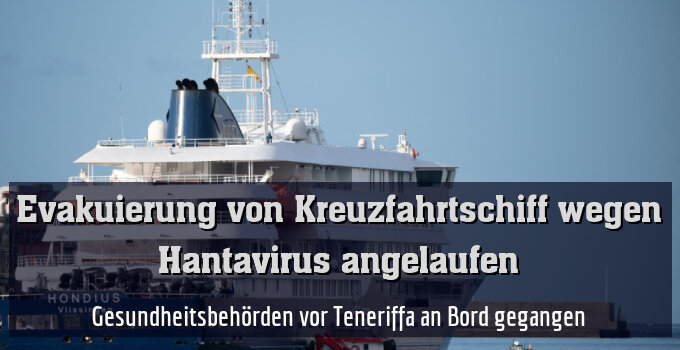 Gesundheitsbehörden vor Teneriffa an Bord gegangen
