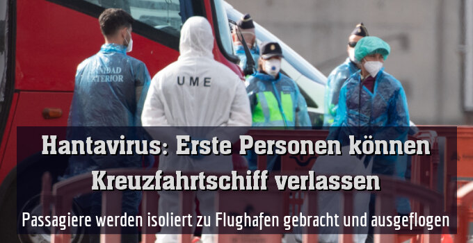 Passagiere werden isoliert zum Flughafen gebracht