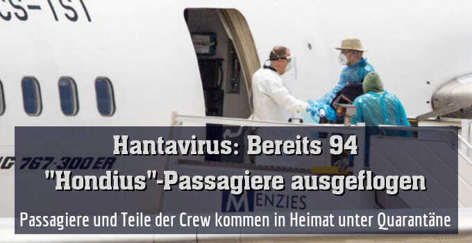 Passagiere und Teile der Crew kommen in Heimat unter Quarantäne