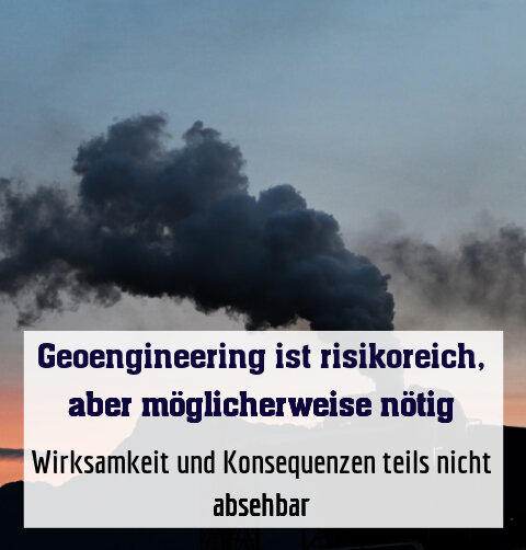 Wirksamkeit und Konsequenzen teils nicht absehbar