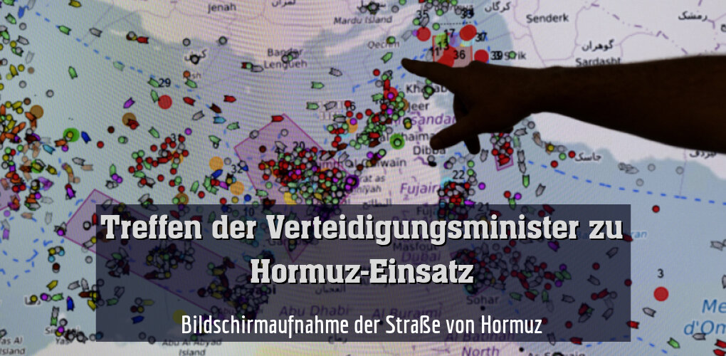 Bildschirmaufnahme der Straße von Hormuz