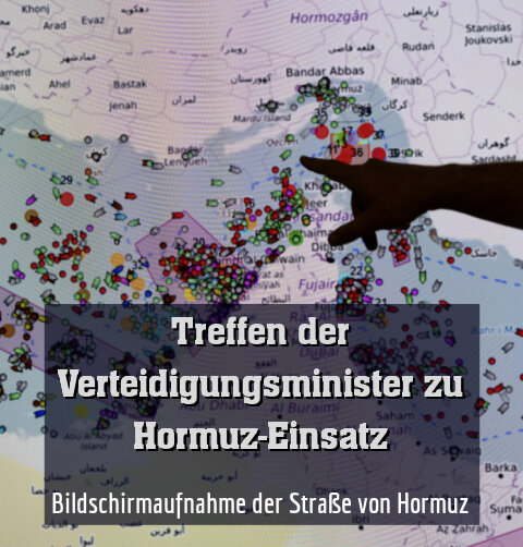Bildschirmaufnahme der Straße von Hormuz
