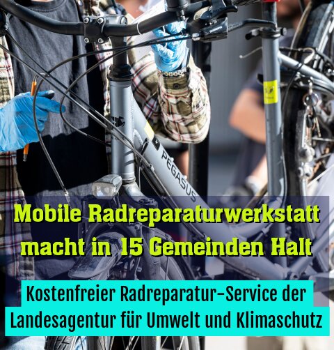 Kostenfreier Radreparatur-Service der Landesagentur für Umwelt und Klimaschutz