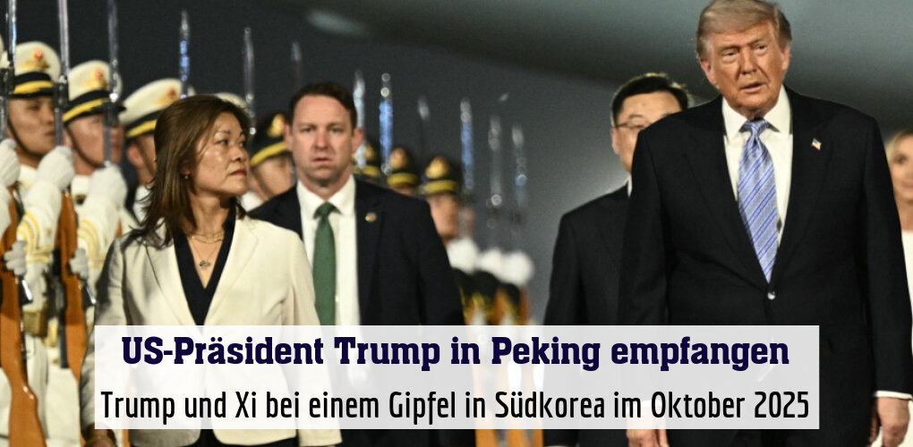 US-Präsident Donald Trump (re) in China