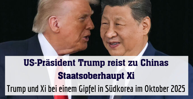 Trump und Xi bei einem Gipfel in Südkorea im Oktober 2025