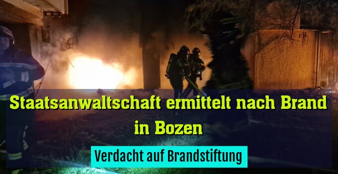 Verdacht auf Brandstiftung