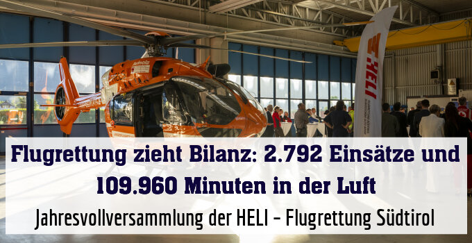 Jahresvollversammlung der HELI – Flugrettung Südtirol