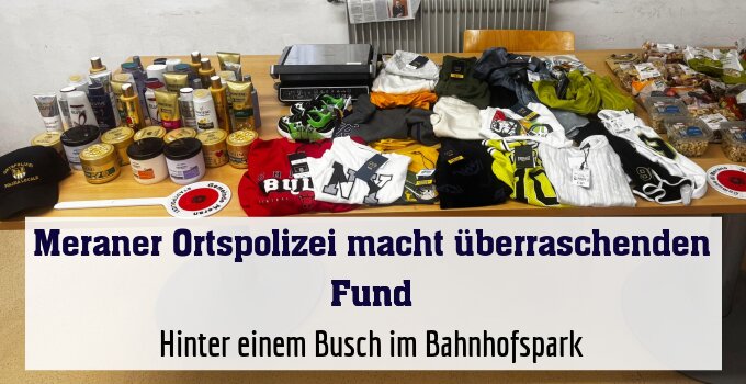 Hinter einem Busch im Bahnhofspark
