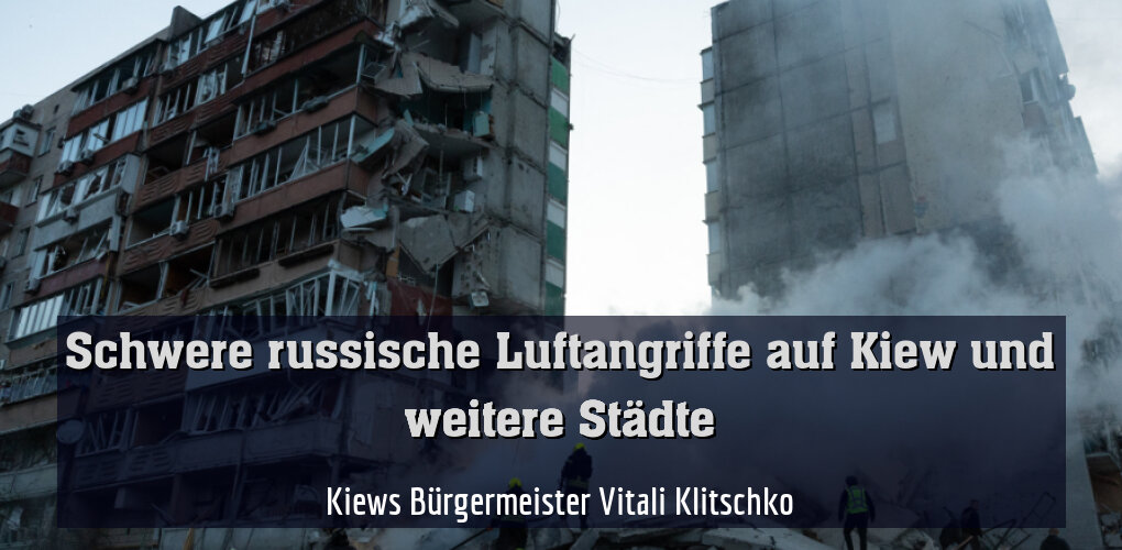 Beschädigte Wohnhäuser in Kiew