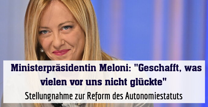 Stellungnahme zur Reform des Autonomiestatuts