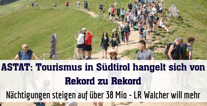 Nächtigungen steigen auf über 38 Mio - LR Walcher will mehr