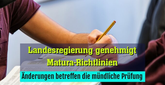 Änderungen betreffen die mündliche Prüfung