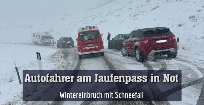 Wintereinbruch mit Schneefall