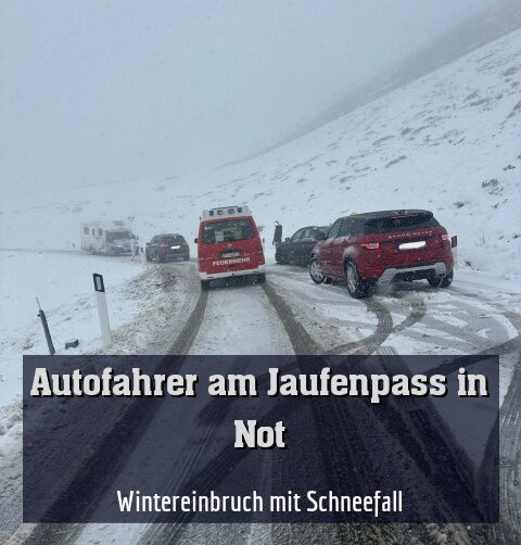 Wintereinbruch mit Schneefall