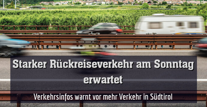 Verkehrsinfos warnt vor mehr Verkehr in Südtirol