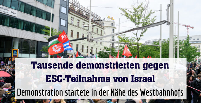 Demonstration startete in der Nähe des Westbahnhofs