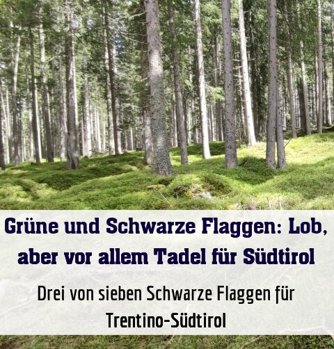 Drei von sieben Schwarze Flaggen für Trentino-Südtirol