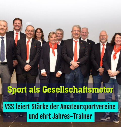 VSS feiert Stärke der Amateursportvereine und ehrt Jahres-Trainer