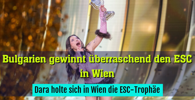 Dara holte sich in Wien die ESC-Trophäe