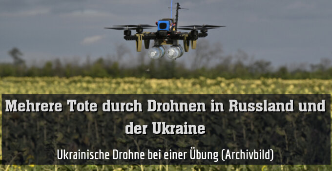 Ukrainische Drohne bei einer Übung (Archivbild)